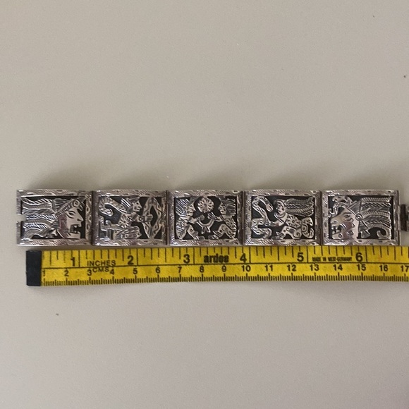 Silver bracelet Made in Mexico, great vintage condition - Picture 6 of 8